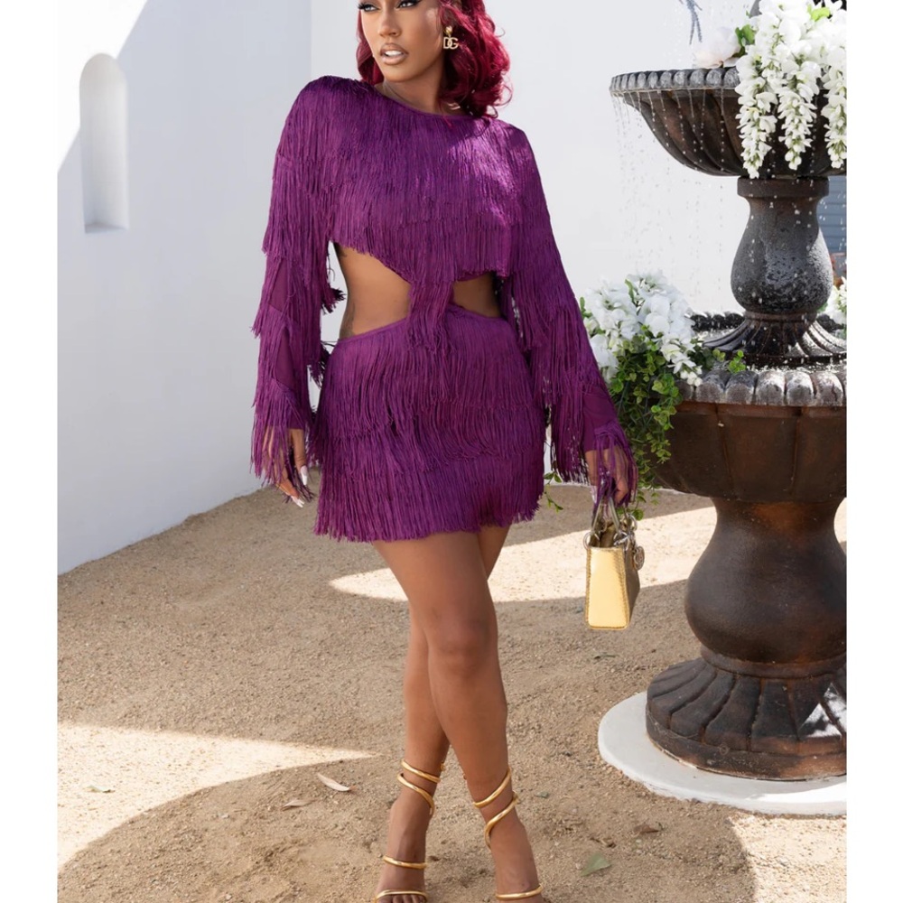 Ellae Lisque Set Me Free Dress in XL purple